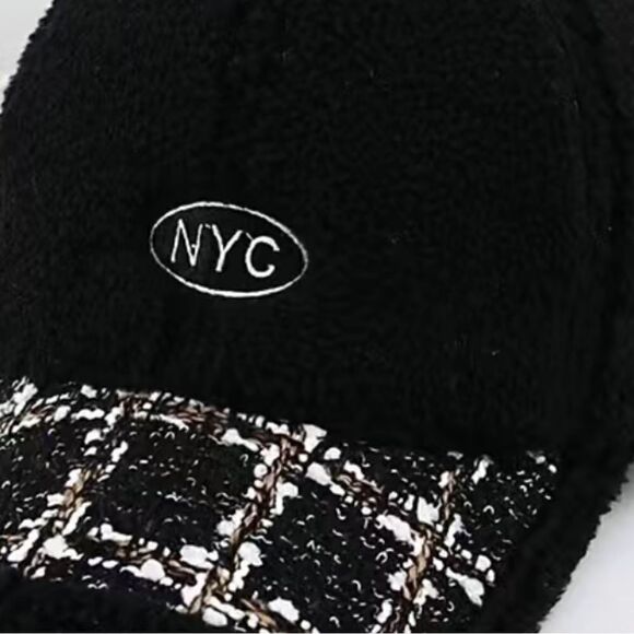 NYC plush Baseball cap . Velcro strap for sizing. Fits most .Polyester. - Picture 6 of 6